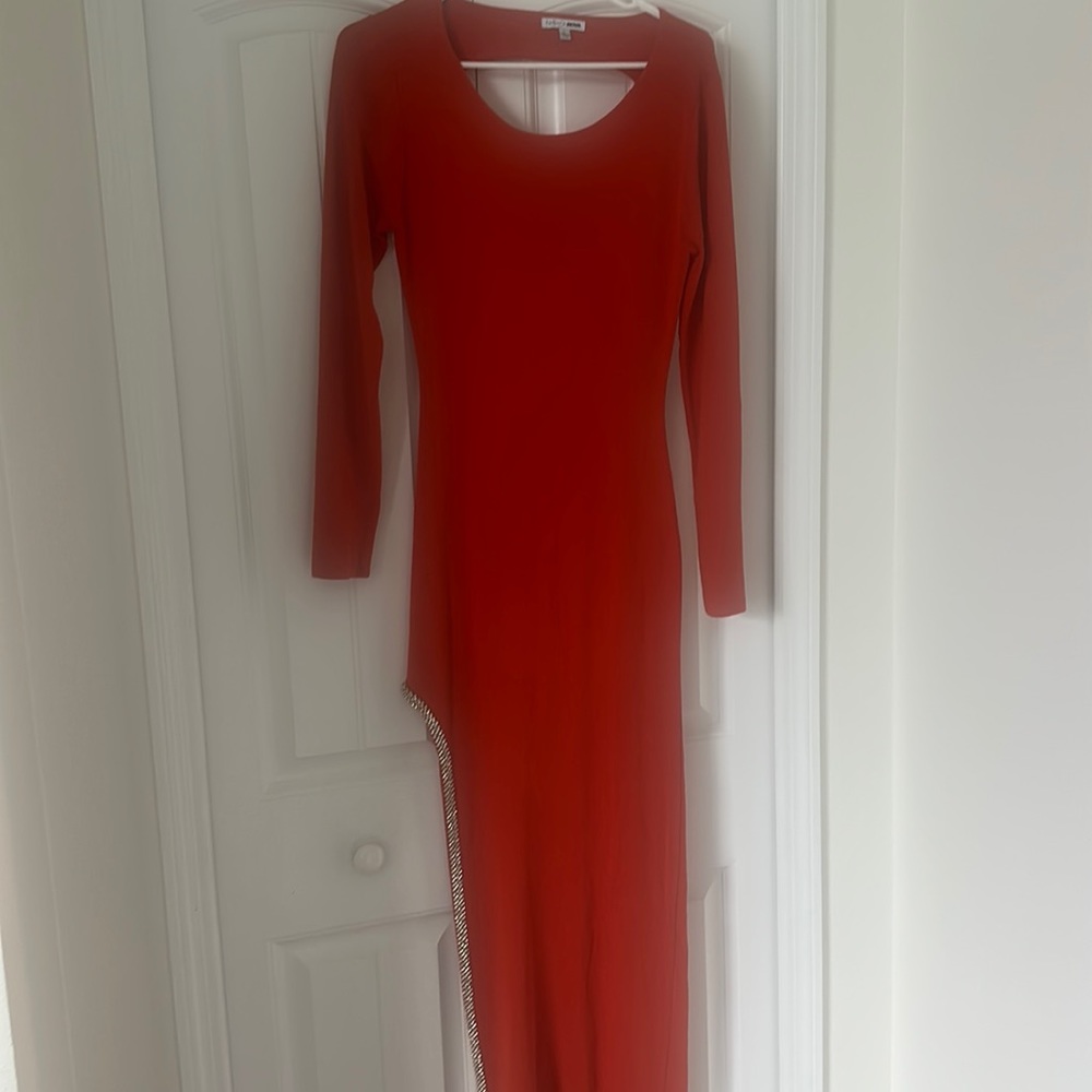 Orange date night dress